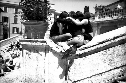 Girls at Trinità de Monti